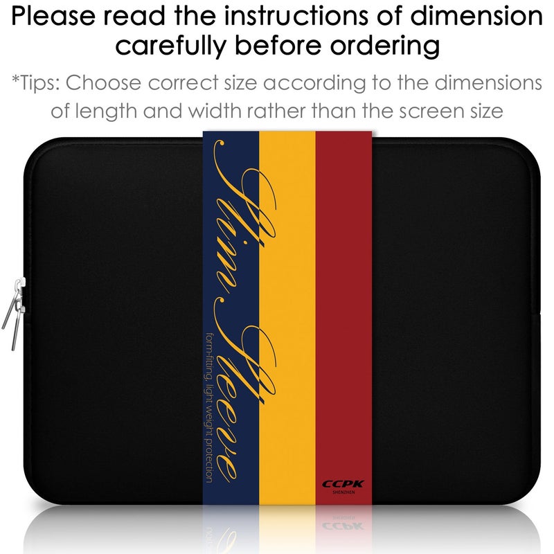 CCPK Laptop Sleeve 15.6" for MacBook Pro 16 inch Mac Air 15 inch M4 M3 Compatible with Hp Lenovo Dell Acer Computer Laptop Bag Sleeve Carrying Case Cover Protective Skin 15.6-16 inch Accessories Black - Image 3